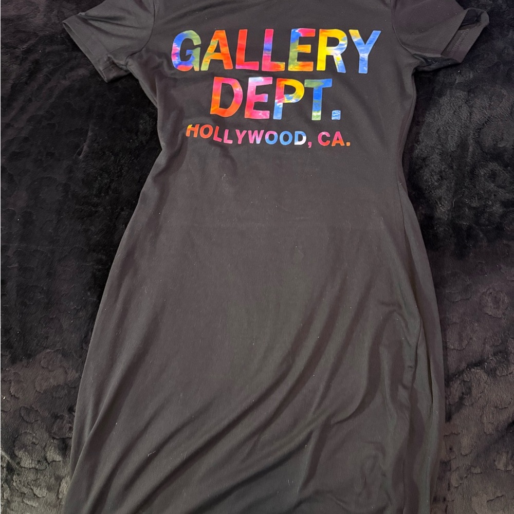 Gallery Dept Multicolor Logo Black Dress